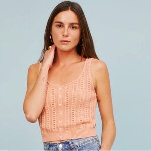 Reformation Dios Coral Sweater Tank